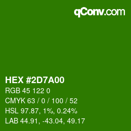 カラーコード: HEX #2D7A00 | qconv.com