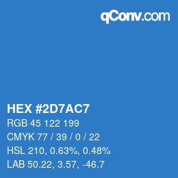 Color code: HEX #2D7AC7 | qconv.com