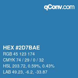Color code: HEX #2D7BAE | qconv.com