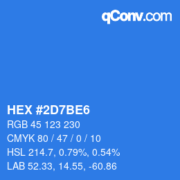 Color code: HEX #2D7BE6 | qconv.com