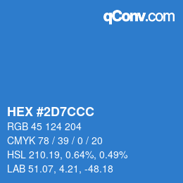 Color code: HEX #2D7CCC | qconv.com
