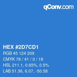 Color code: HEX #2D7CD1 | qconv.com