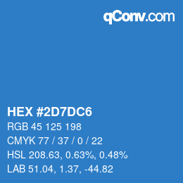 Color code: HEX #2D7DC6 | qconv.com
