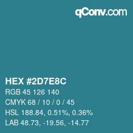 Color code: HEX #2D7E8C | qconv.com