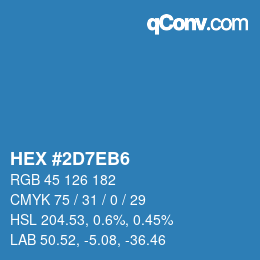 Color code: HEX #2D7EB6 | qconv.com