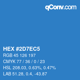Color code: HEX #2D7EC5 | qconv.com