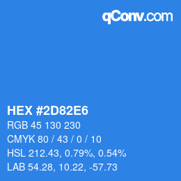 Color code: HEX #2D82E6 | qconv.com