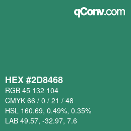 Color code: HEX #2D8468 | qconv.com
