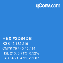Color code: HEX #2D84DB | qconv.com