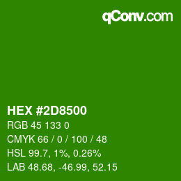 Color code: HEX #2D8500 | qconv.com