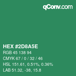 Color code: HEX #2D8A5E | qconv.com