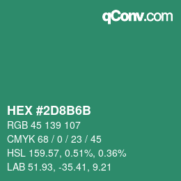 Color code: HEX #2D8B6B | qconv.com