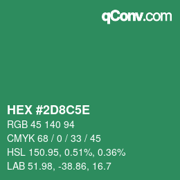 Código de color: HEX #2D8C5E | qconv.com
