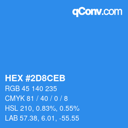 Color code: HEX #2D8CEB | qconv.com