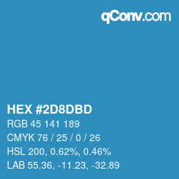 Color code: HEX #2D8DBD | qconv.com