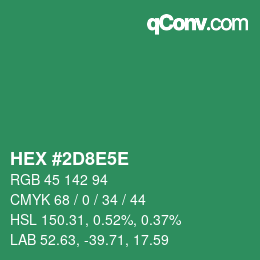 カラーコード: HEX #2D8E5E | qconv.com