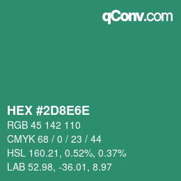 Color code: HEX #2D8E6E | qconv.com