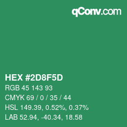 カラーコード: HEX #2D8F5D | qconv.com
