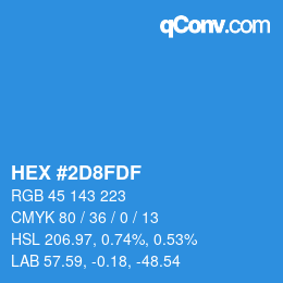 Color code: HEX #2D8FDF | qconv.com
