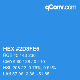 Color code: HEX #2D8FE6 | qconv.com