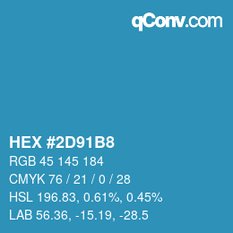 Color code: HEX #2D91B8 | qconv.com