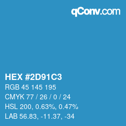 Color code: HEX #2D91C3 | qconv.com