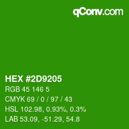 Color code: HEX #2D9205 | qconv.com