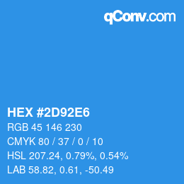 Color code: HEX #2D92E6 | qconv.com