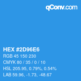 Color code: HEX #2D96E6 | qconv.com