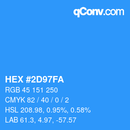 Color code: HEX #2D97FA | qconv.com