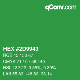 Color code: HEX #2D9943 | qconv.com