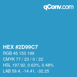Color code: HEX #2D99C7 | qconv.com