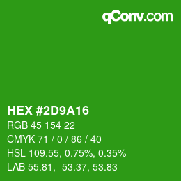 Color code: HEX #2D9A16 | qconv.com