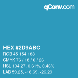 Color code: HEX #2D9ABC | qconv.com