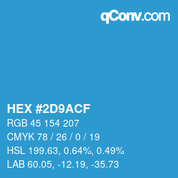 Color code: HEX #2D9ACF | qconv.com