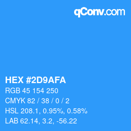 Color code: HEX #2D9AFA | qconv.com