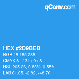 Color code: HEX #2D9BEB | qconv.com