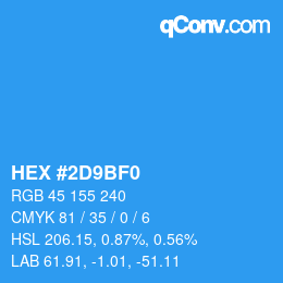 Color code: HEX #2D9BF0 | qconv.com