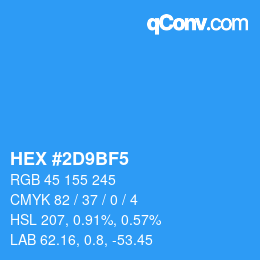 Color code: HEX #2D9BF5 | qconv.com