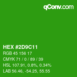 Color code: HEX #2D9C11 | qconv.com
