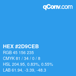Color code: HEX #2D9CEB | qconv.com