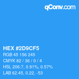 Color code: HEX #2D9CF5 | qconv.com