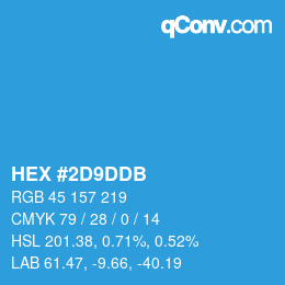 Color code: HEX #2D9DDB | qconv.com