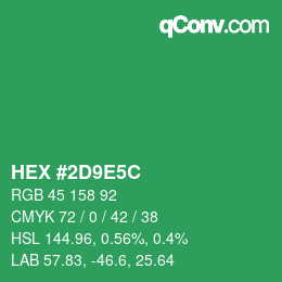 Color code: HEX #2D9E5C | qconv.com