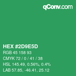 Color code: HEX #2D9E5D | qconv.com