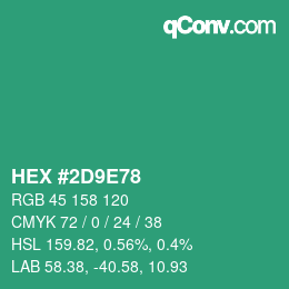 Color code: HEX #2D9E78 | qconv.com