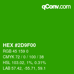 Color code: HEX #2D9F00 | qconv.com