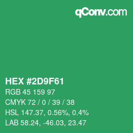 Color code: HEX #2D9F61 | qconv.com