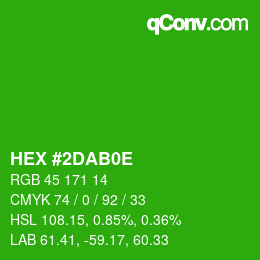 Color code: HEX #2DAB0E | qconv.com