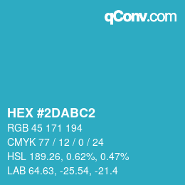 Color code: HEX #2DABC2 | qconv.com